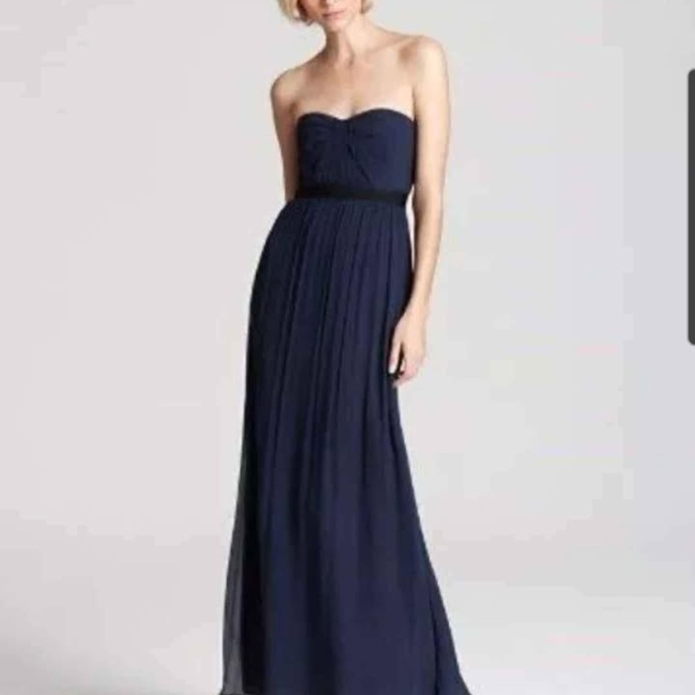 BCBG Maxazria Strapless Chiffon Dress
